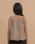 Ruched Strap Sleeveless Top