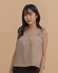 Ruched Strap Sleeveless Top