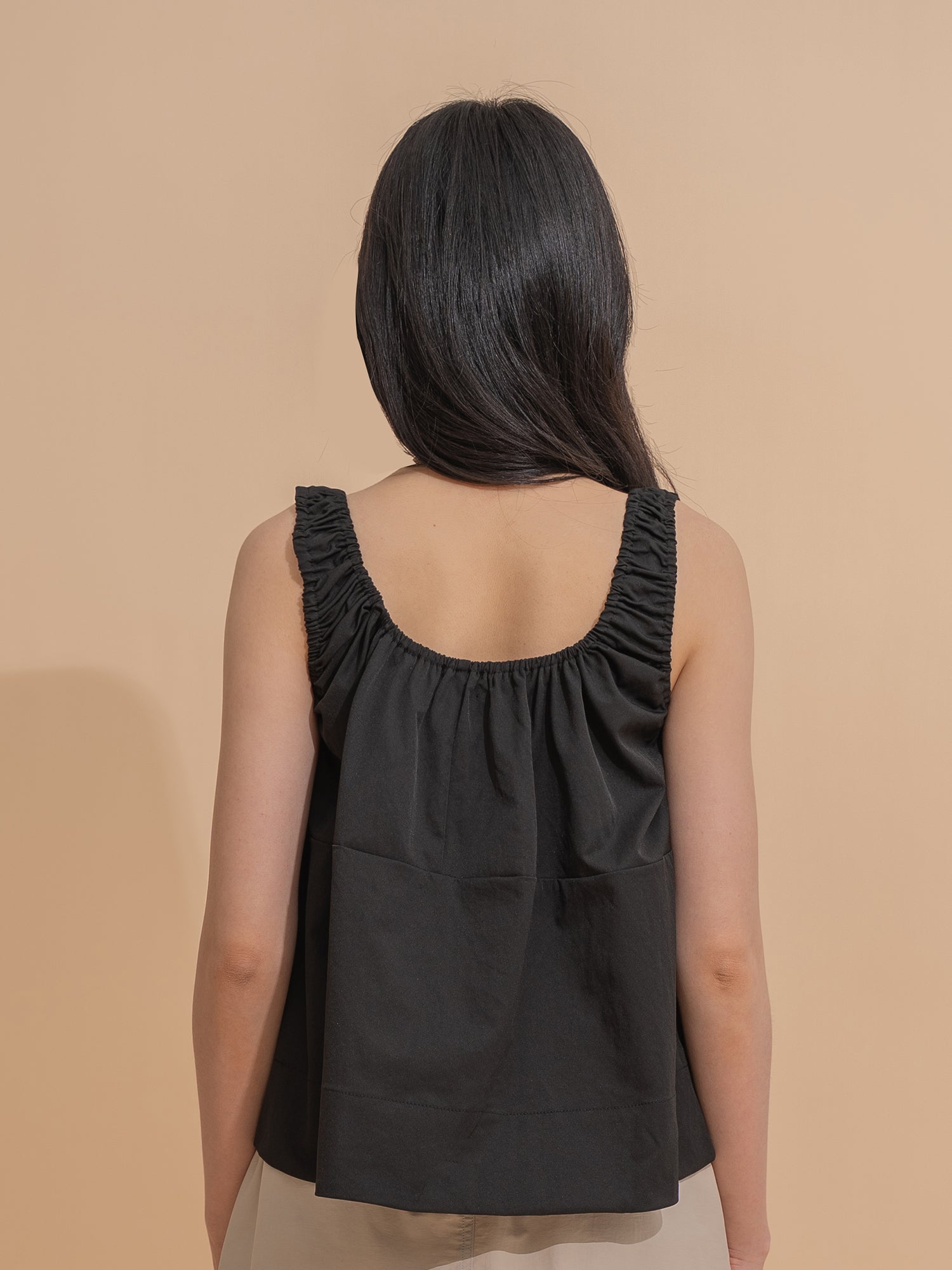 Ruched Strap Sleeveless Top