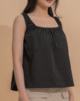 Ruched Strap Sleeveless Top