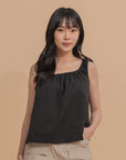 Ruched Strap Sleeveless Top