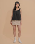 Ruched Strap Sleeveless Top