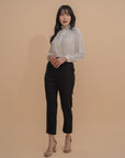 Ruffled Collar Chiffon Blouse