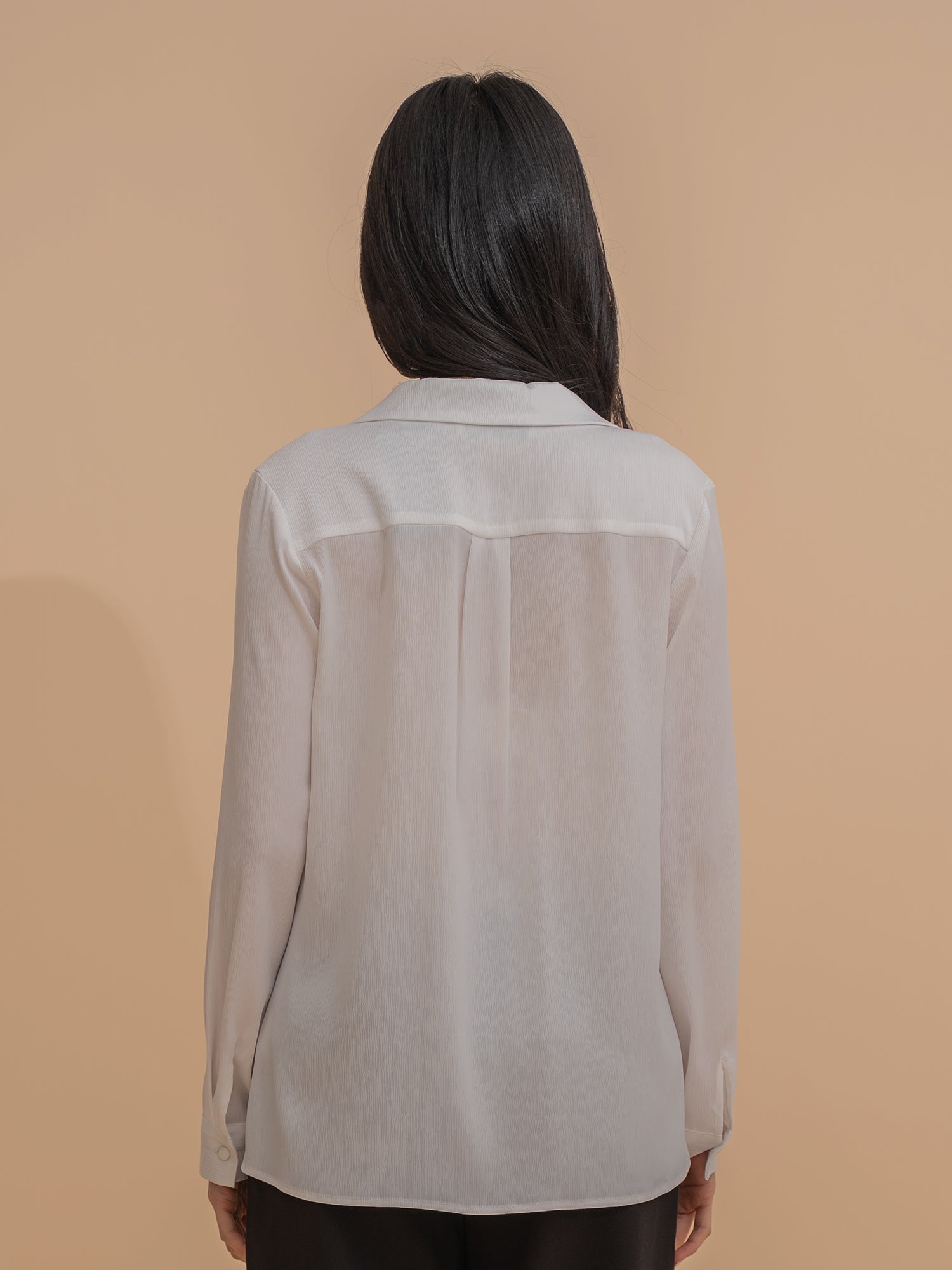 Satin Relaxed Collar Blouse
