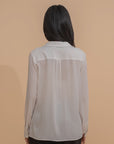 Satin Relaxed Collar Blouse