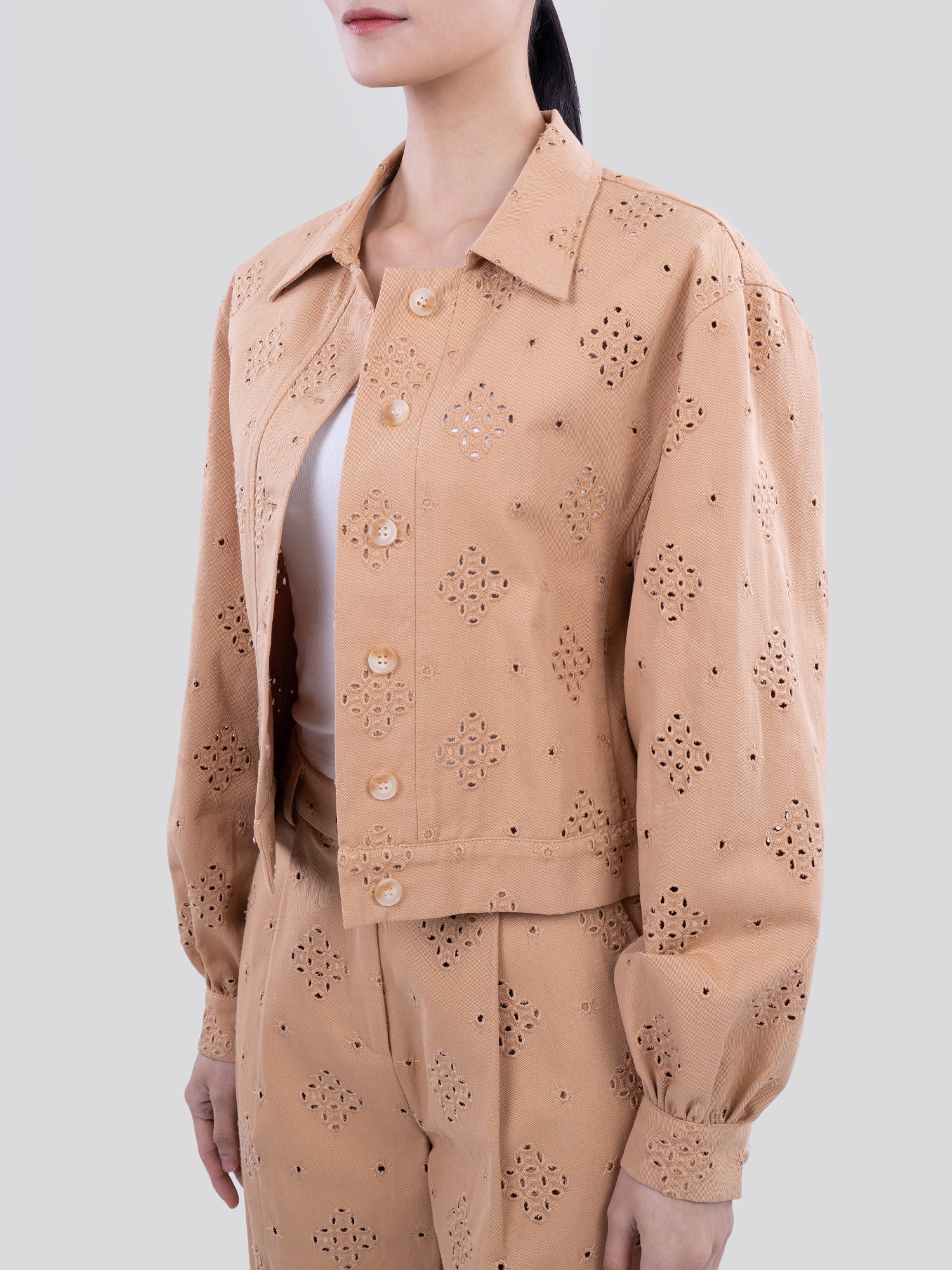 Savannah Cotton Cutwork Jacket