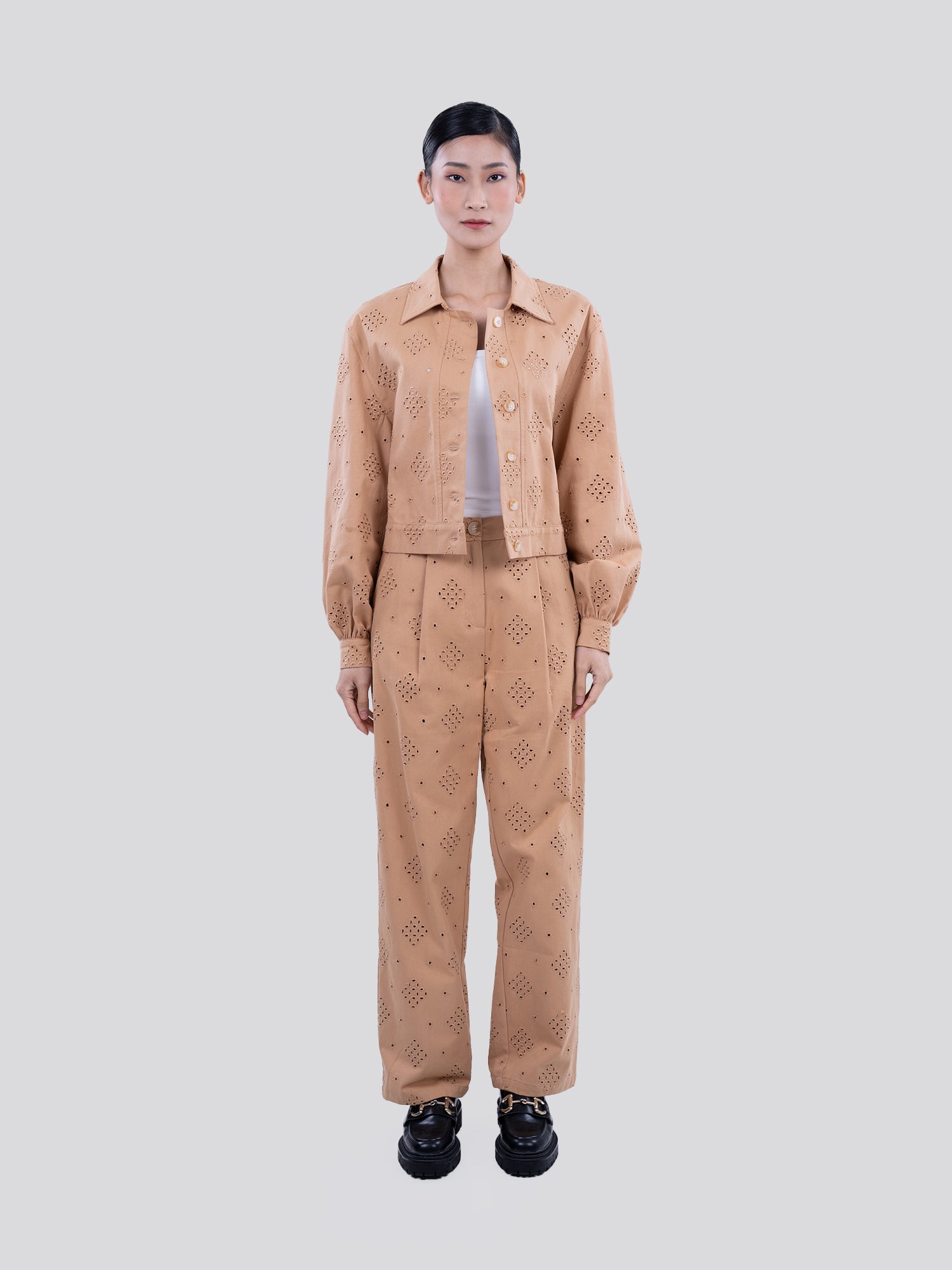 Savannah Cotton Cutwork Jacket