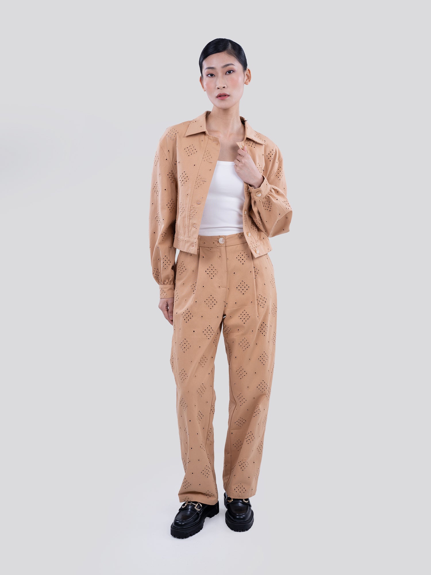Savannah Cotton Cutwork Jacket