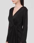 Scarlett Draped Satin Finish Dress