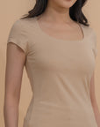 Scoop Neck Fitted Tee