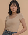 Scoop Neck Fitted Tee