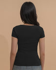 Scoop Neck Fitted Tee