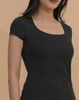 Scoop Neck Fitted Tee