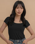 Scoop Neck Fitted Tee
