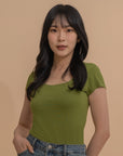 Scoop Neck Fitted Tee
