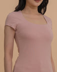 Scoop Neck Fitted Tee