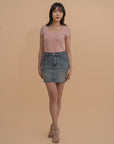 Scoop Neck Fitted Tee