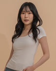 Scoop Neck Fitted Tee