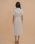 Short-Sleeve Belted Shirt Dress