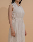 Sleeveless Cotton Eyelet Dress