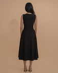 Sleeveless Fit-and-Flare Midi Dress