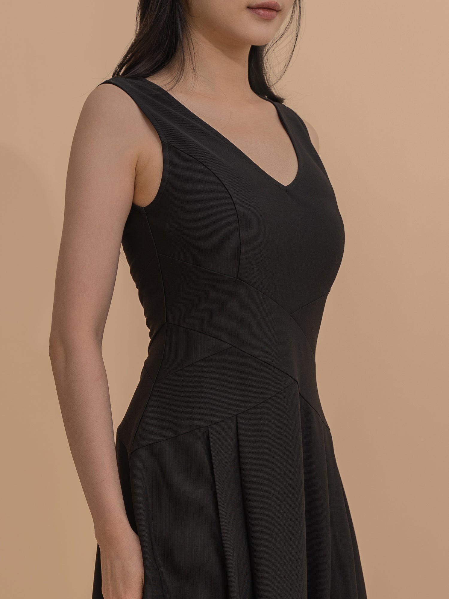 Sleeveless Fit-and-Flare Midi Dress