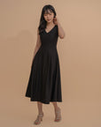 Sleeveless Fit-and-Flare Midi Dress