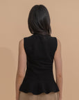 Sleeveless Peplum Knit Top