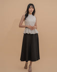 Sleeveless Peplum Knit Top