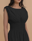 Sleeveless Smocked Midi Dress