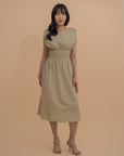 Sleeveless Smocked Midi Dress