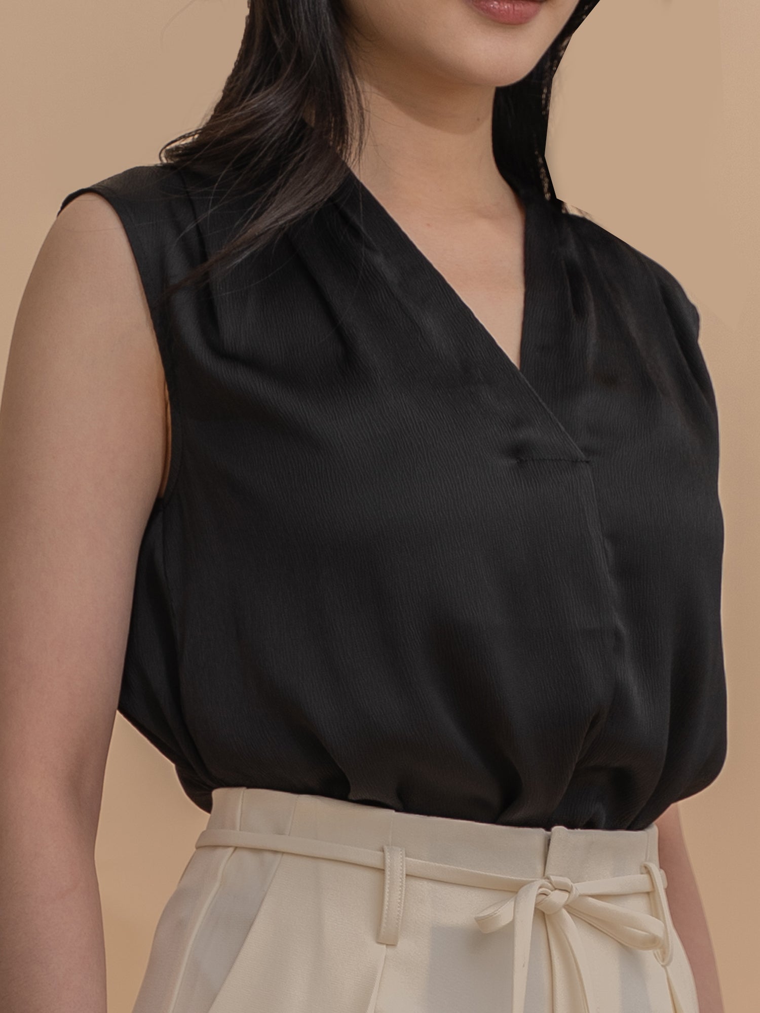 Sleeveless V-Neck Top