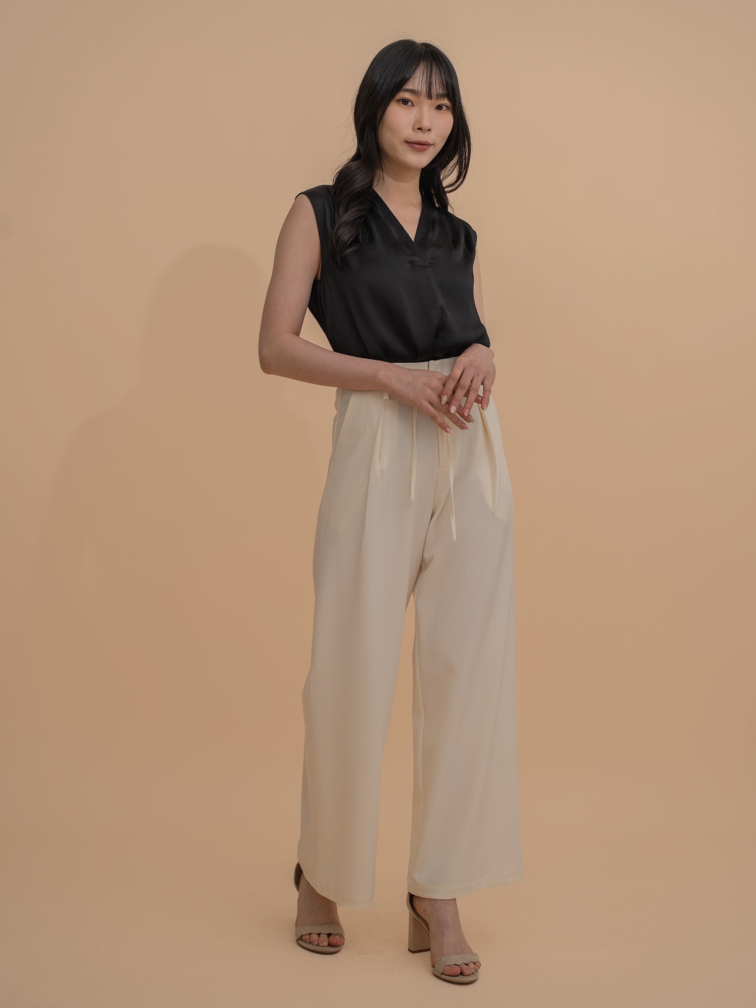 Sleeveless V-Neck Top