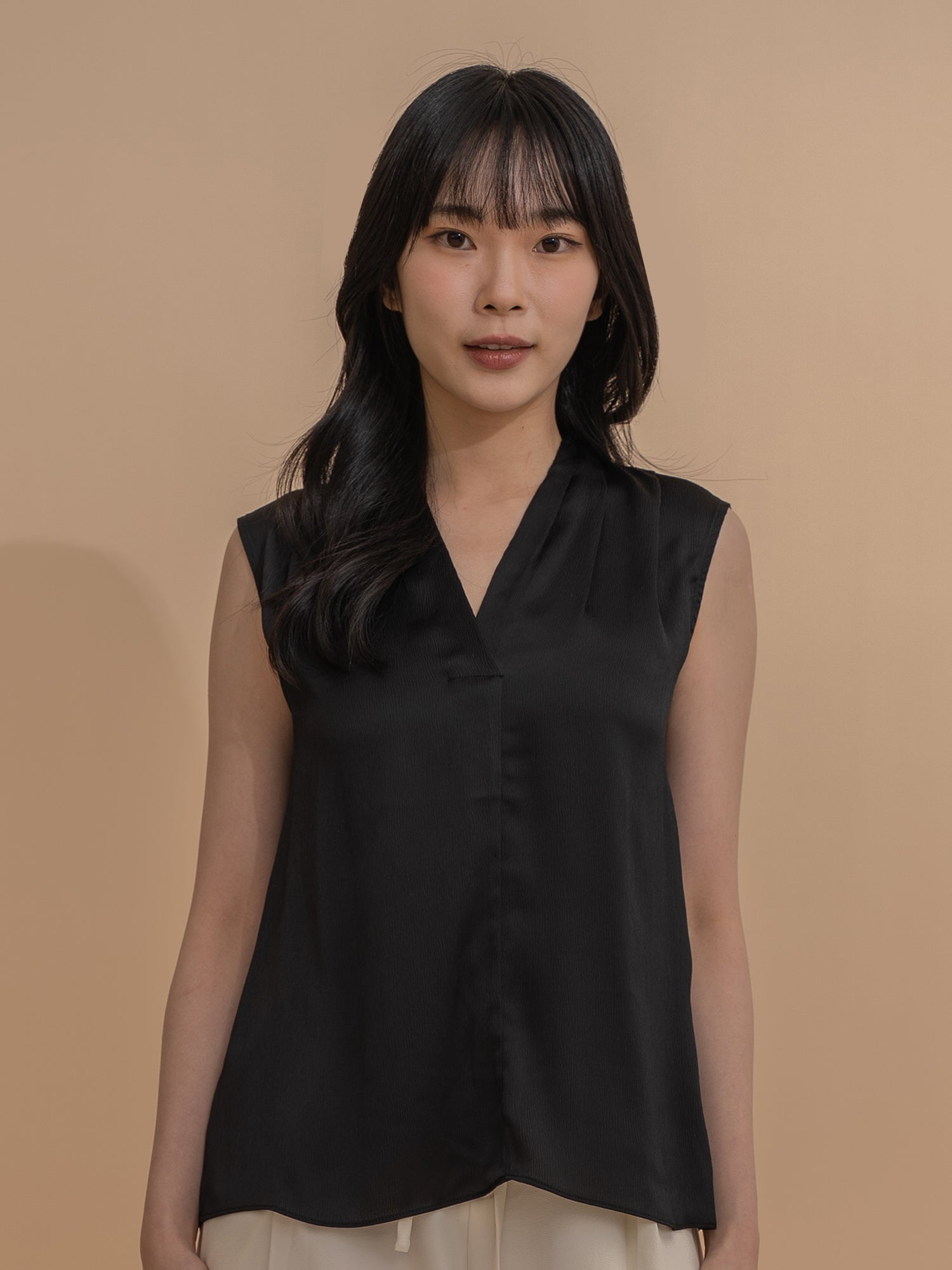 Sleeveless V-Neck Top