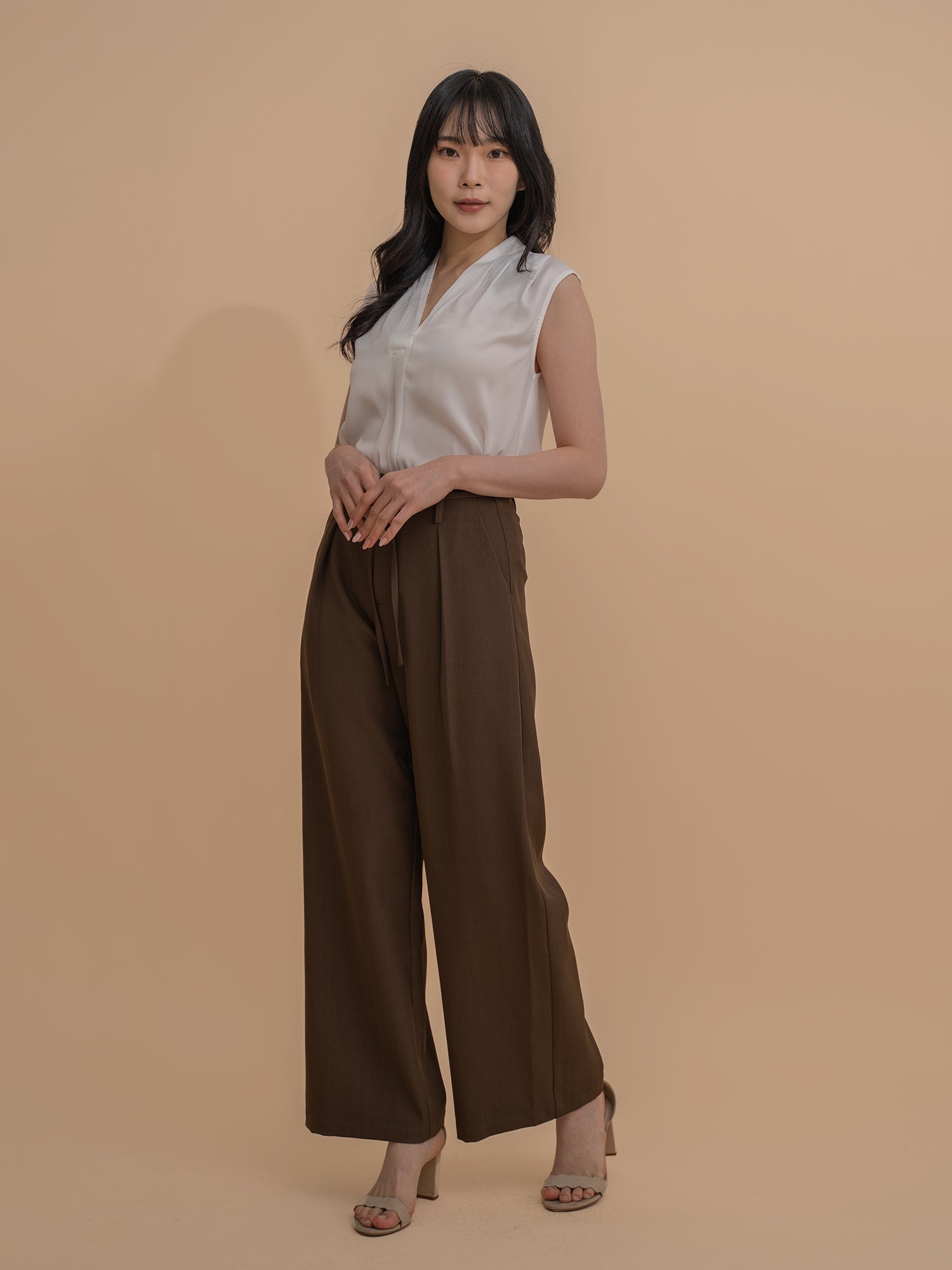 Sleeveless V-Neck Top