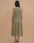 Smocking Sleeveless Dress