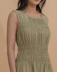 Smocking Sleeveless Dress