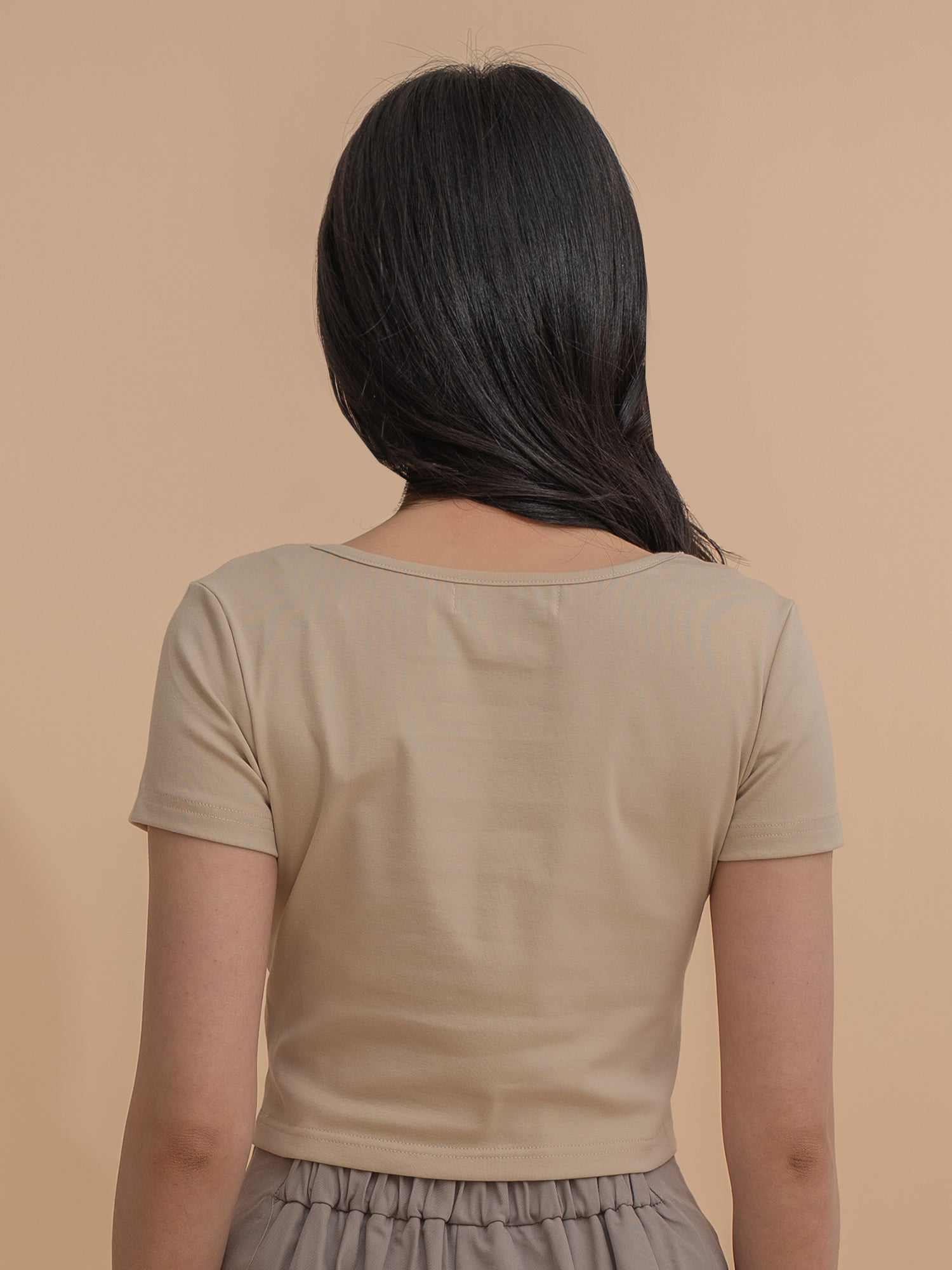 Square Neck Short Sleeve Top