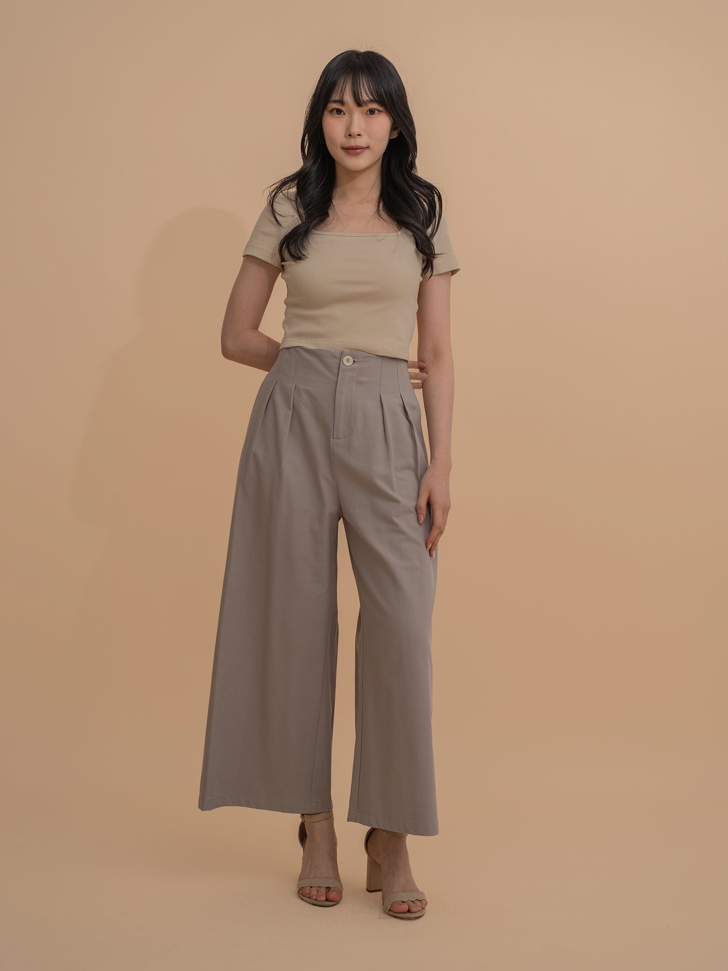 Square Neck Short Sleeve Top