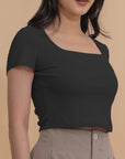 Square Neck Short Sleeve Top