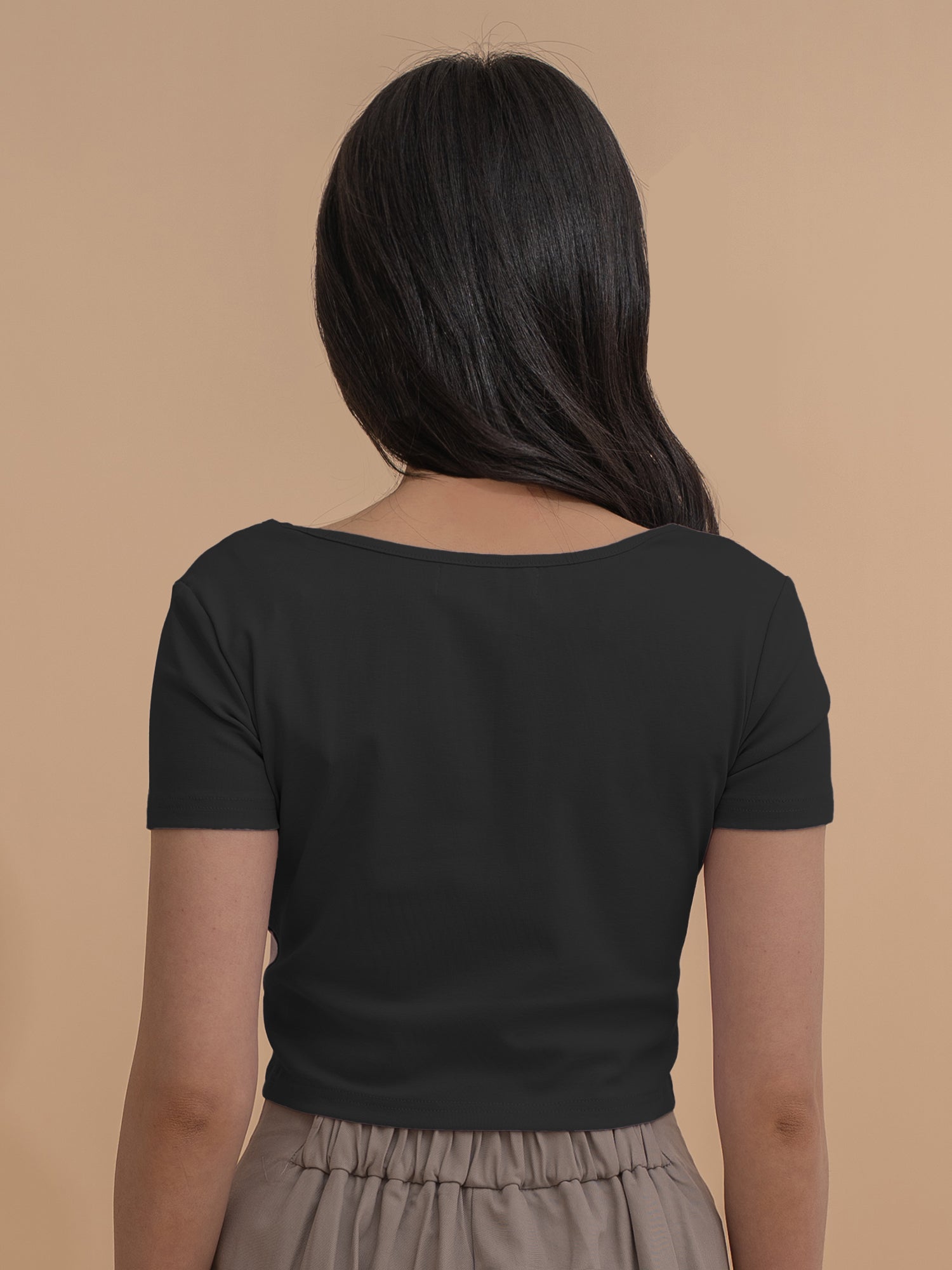 Square Neck Short Sleeve Top