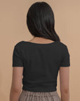 Square Neck Short Sleeve Top