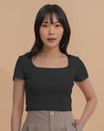 Square Neck Short Sleeve Top