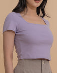 Square Neck Short Sleeve Top