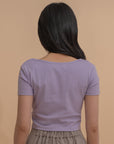 Square Neck Short Sleeve Top