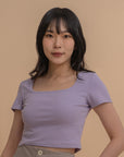 Square Neck Short Sleeve Top