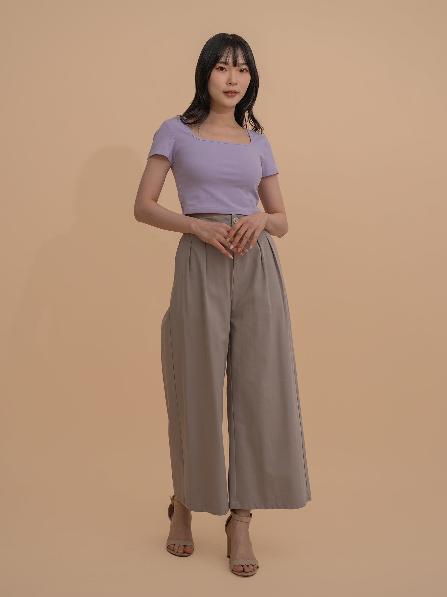 Square Neck Short Sleeve Top