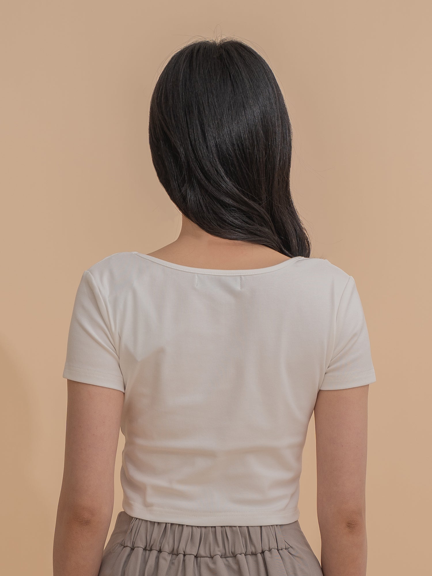 Square Neck Short Sleeve Top