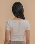 Square Neck Short Sleeve Top