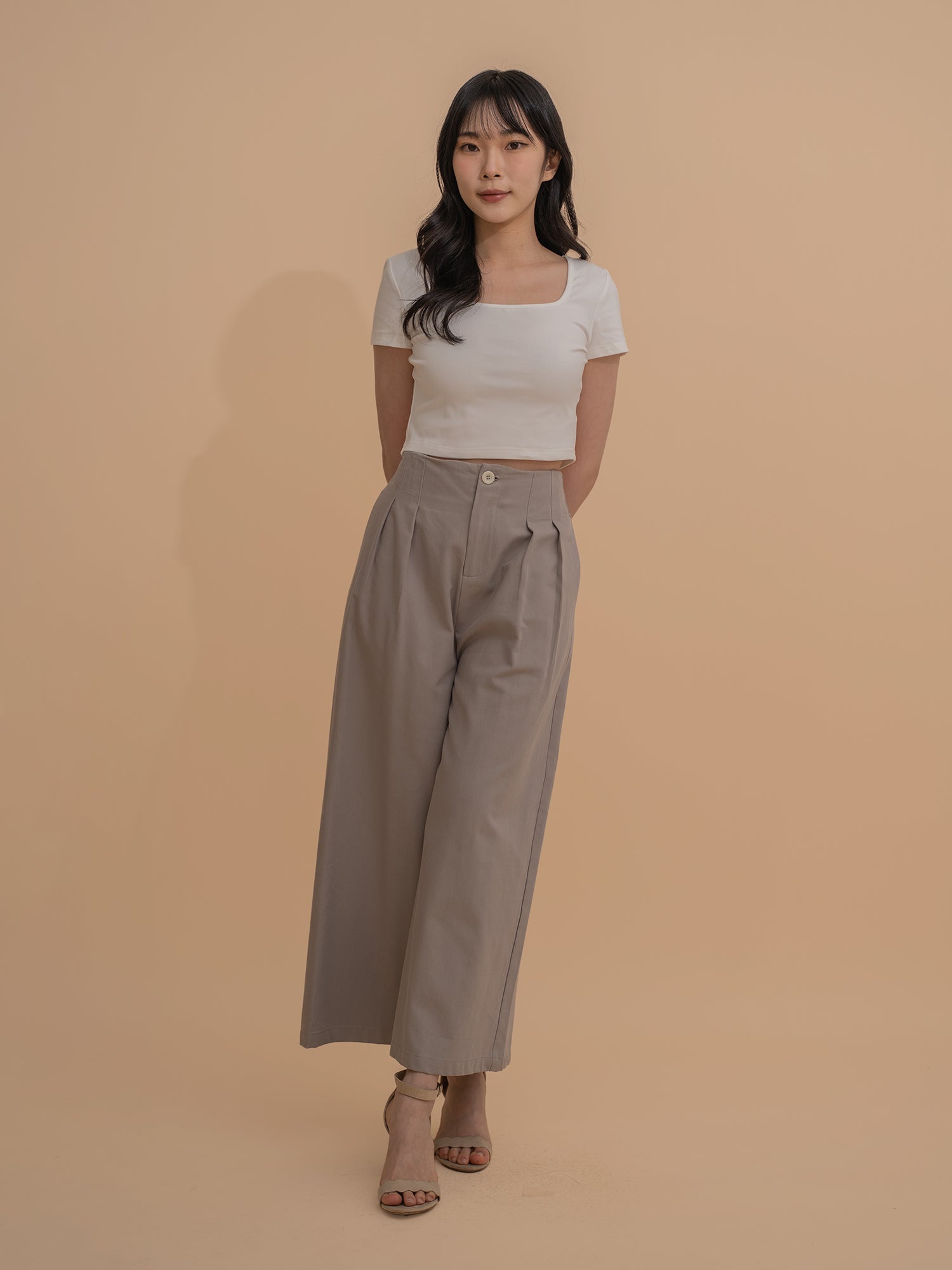 Square Neck Short Sleeve Top